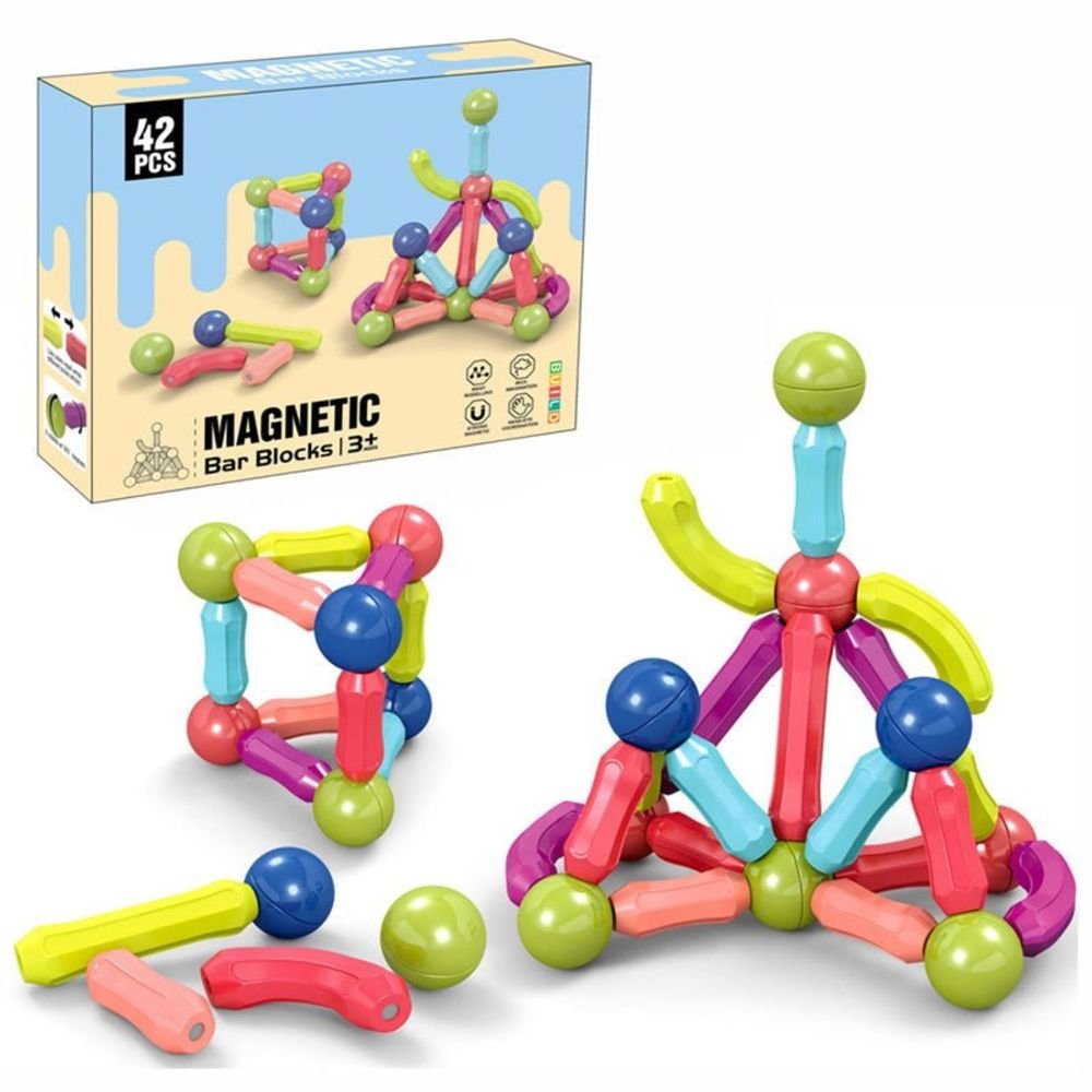 25 Pcs Magnetic Blocks Toy For Kids | Magnetic Bar Blocks Educational And Stimulating Magnetic Toy For Kids