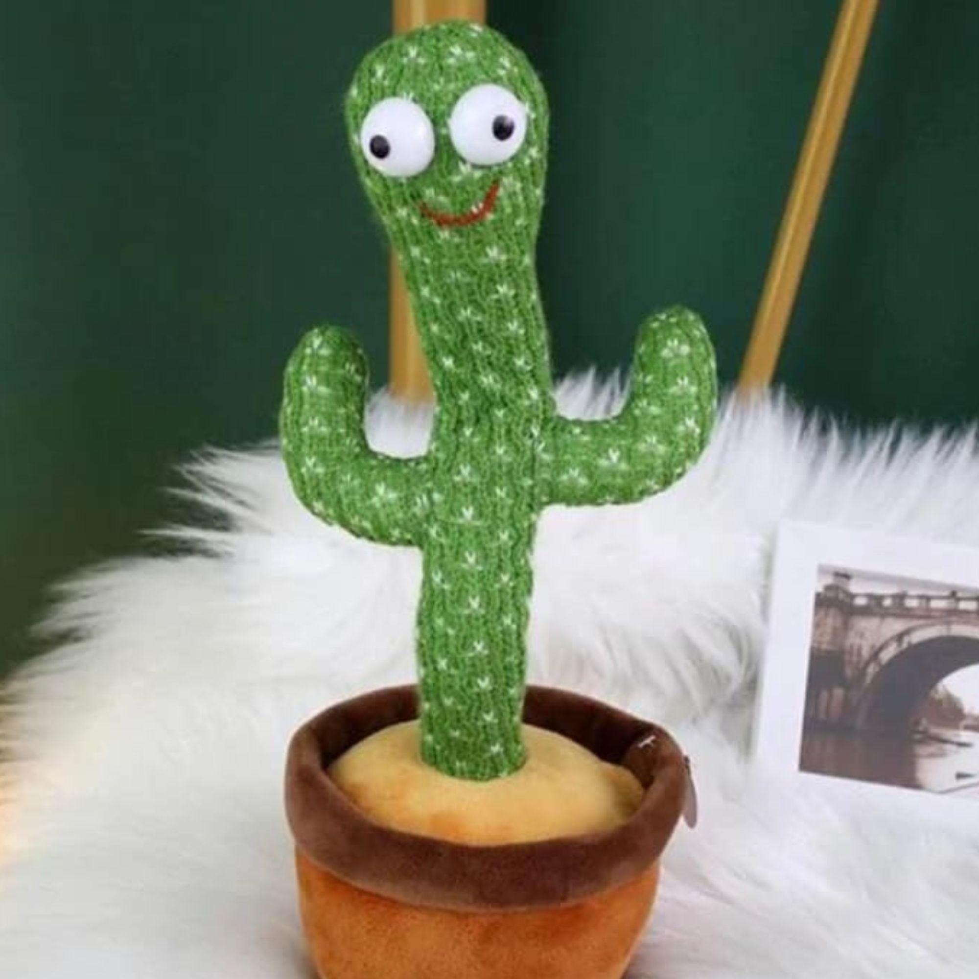 Rechargeable Dancing Cactus Toy for Kids – Talking, Singing, Shaking with Lights | Fun Birthday Gift (Box Included)