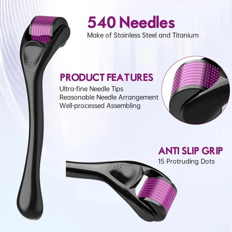 Skin Therapy 0.5 Derma Roller With 540 Micro Needle Roller For Men And Women | Derma Roller 540 Titanium Needle (0.5mm)