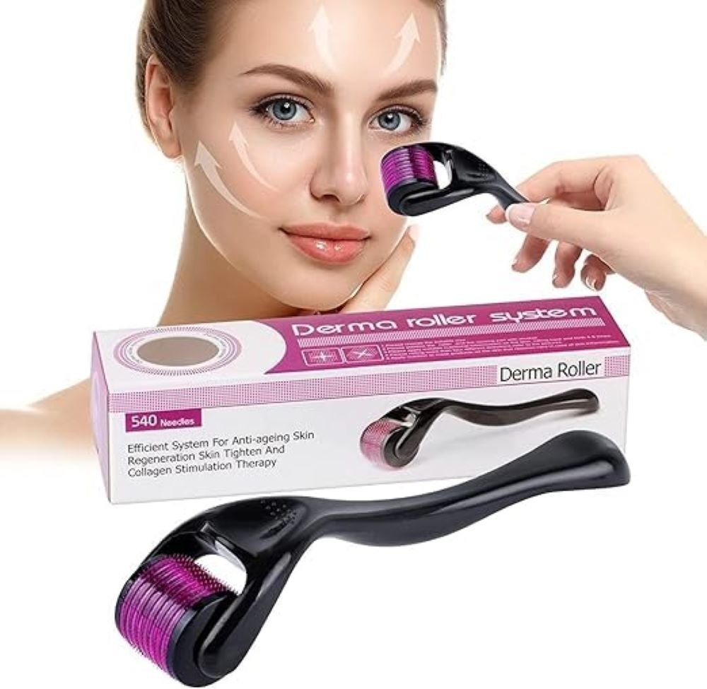 Skin Therapy 0.5 Derma Roller With 540 Micro Needle Roller For Men And Women | Derma Roller 540 Titanium Needle (0.5mm)