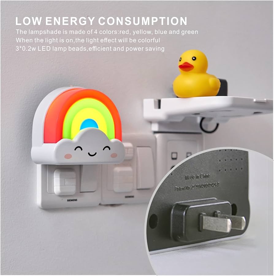 Smiley Cloud Plug-In LED Night Light – Cute & Soft Glow for Kids' Rooms