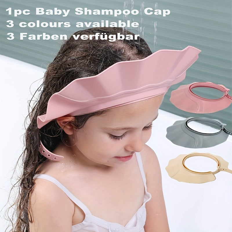 Adjustable Baby Shower Cap With Ear Protector (random Color)
