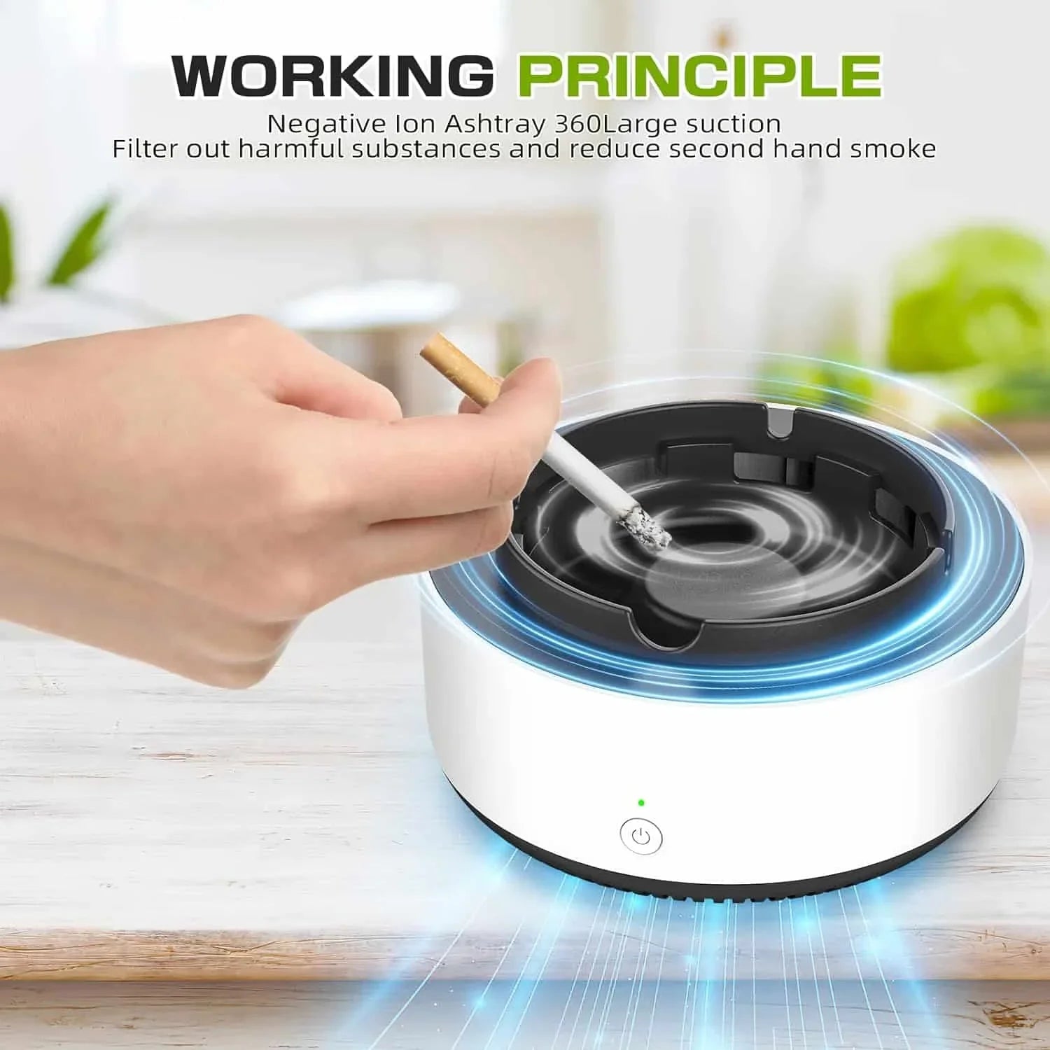 2-in-1 Electronic Smokeless Car Ashtray & Air Purifier – Quiet Multifunction Ashtray (Random Colors, Box Packed)