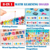 Wooden Puzzle Sorting Learning Board Toys | Abc, Numbers, Shapes, Abacus, Fish Picking Activity And Animals | Preschool Education Montessori Toys