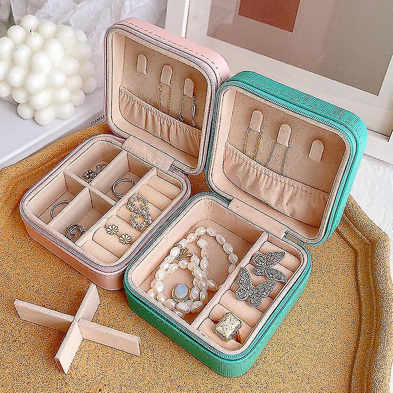 Mini Jewelry Organizer Box – Portable PU Leather Travel Case for Rings, Earrings, Necklaces & Watches | Gift for Women & Girls