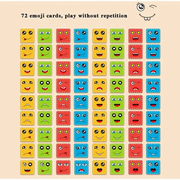 Fun Face Puzzle Cube Children Wooden Face Changing Cube Game