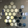 Hexagon Shape Acrylic Mirror Wall Stickers (19 Pc Set)