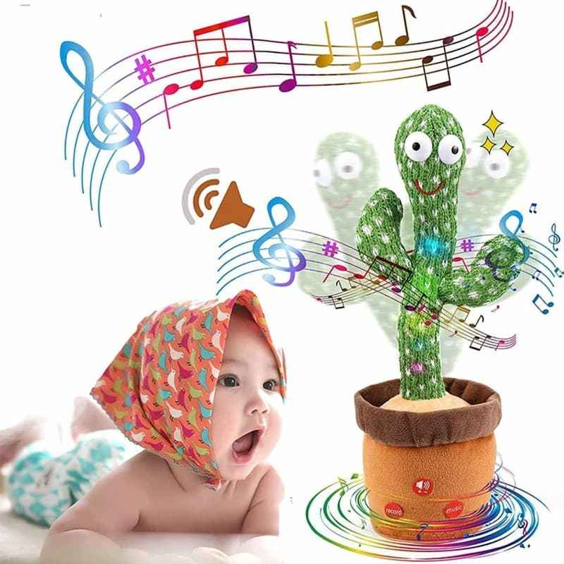 Rechargeable Dancing Cactus Toy for Kids – Talking, Singing, Shaking with Lights | Fun Birthday Gift (Box Included)