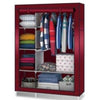 2-Door Foldable Closet Wardrobe – Portable Storage Organizer with Shelves (105x45x175cm, Random Color)