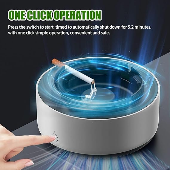 2-in-1 Electronic Smokeless Car Ashtray & Air Purifier – Quiet Multifunction Ashtray (Random Colors, Box Packed)